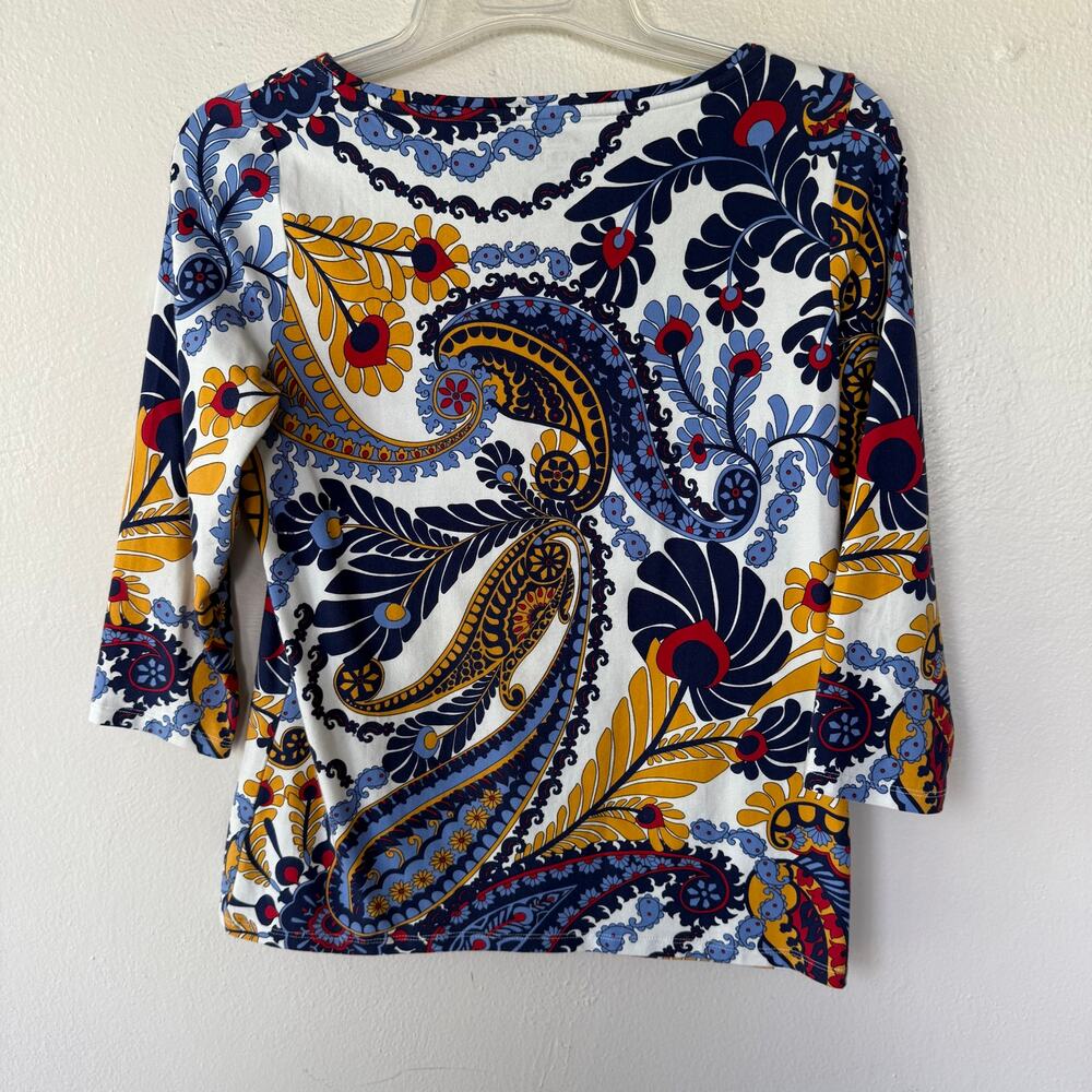 The Talbots Tee Size M/P Scroll Pullover T-Shirt … - image 5